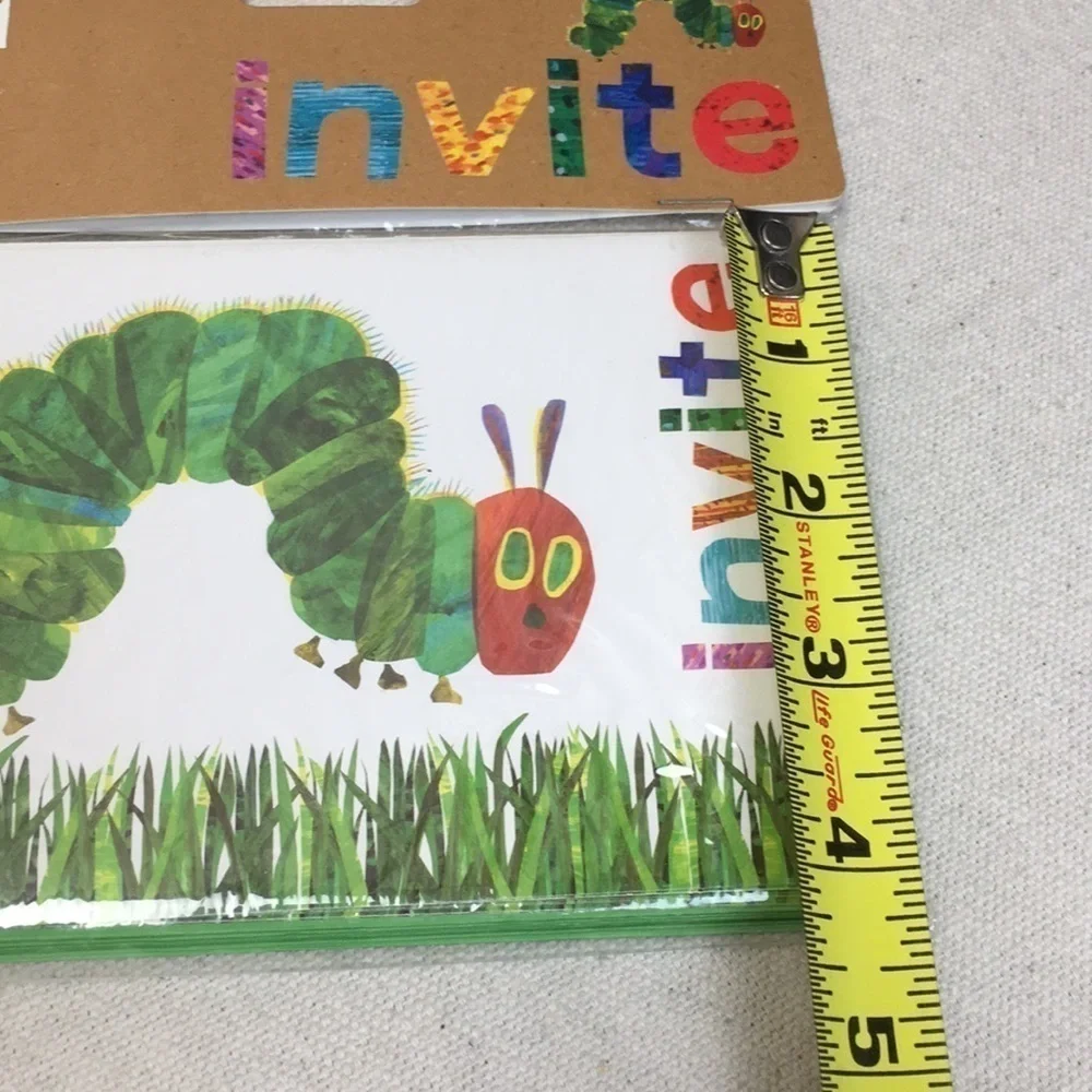 Eric Carle caterpillar invitations/envelopes NEW